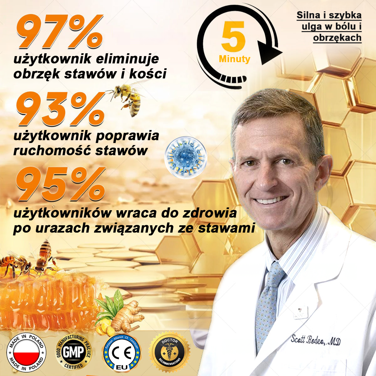 ✅ TLOPA® Przeciwbólowy krem wspierający regenerację kości z toksyną botulinową i jadem pszczelim 🐝🐝