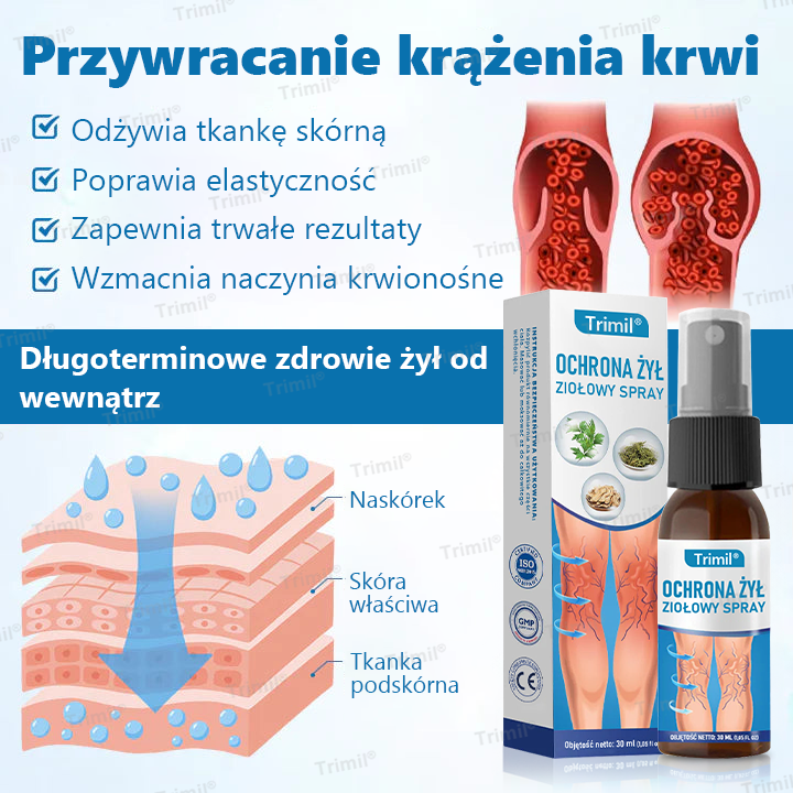 Trimil® Spray Ziołowy na Żylaki – Szybka Ulga, Klinicznie Potwierdzona Skuteczność