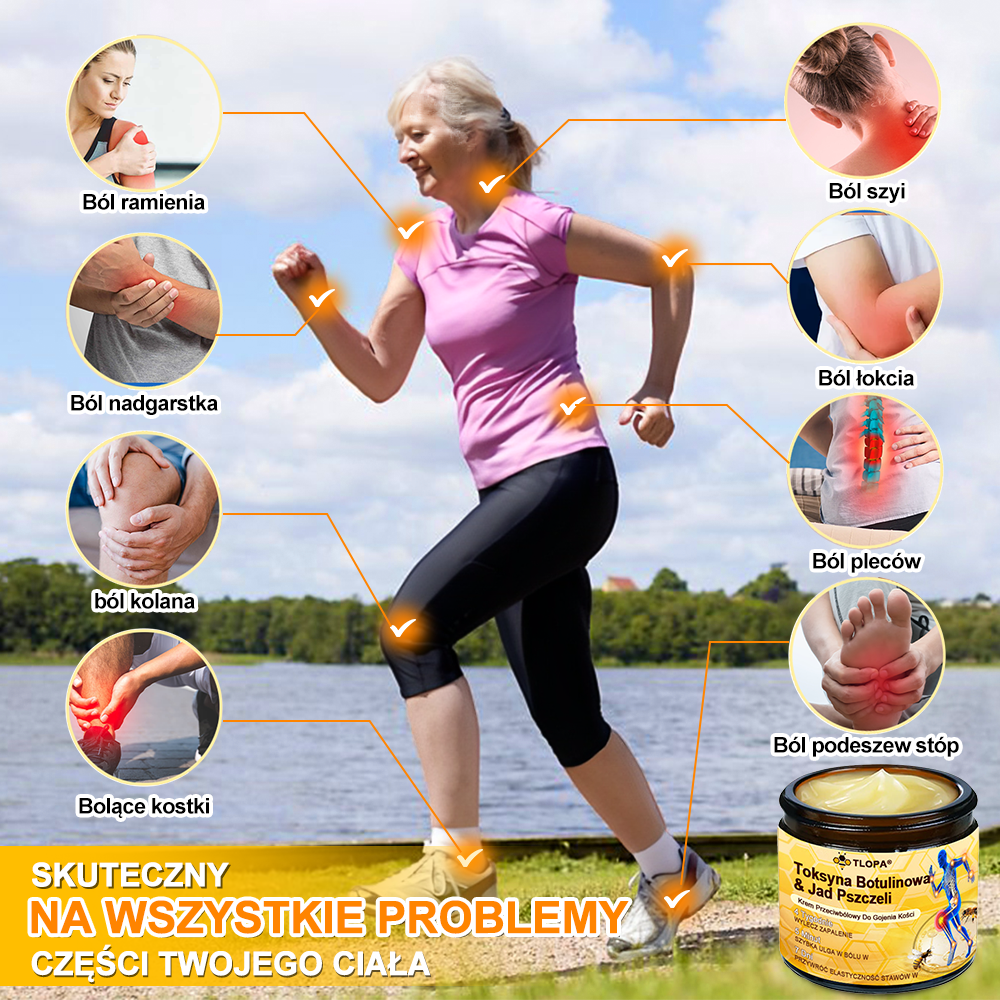 ✅ TLOPA® Przeciwbólowy krem wspierający regenerację kości z toksyną botulinową i jadem pszczelim 🐝🐝